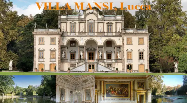 Villa Mansi, Lucca: maestosa villa con giardino all'italiana, fontane e interni decorati.