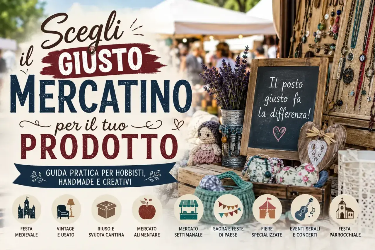 Guida per scegliere il mercatino giusto per il tuo prodotto: da vintage a sagre, ogni evento ha il suo fascino.