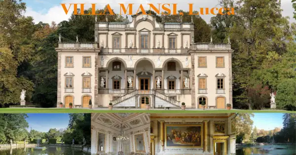 Villa Mansi, Lucca: maestosa villa con giardino all'italiana, fontane e interni decorati.